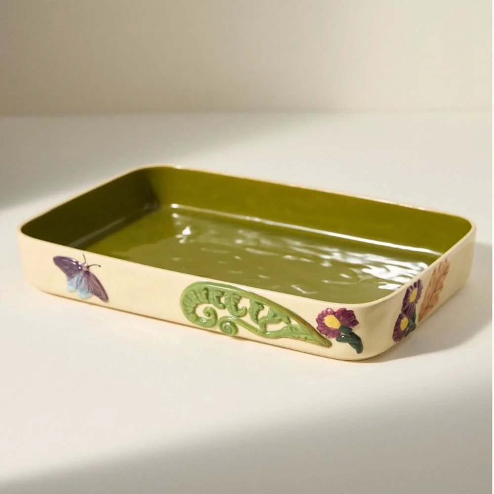 Faye x Anthropologie stoneware rectangular baking dish